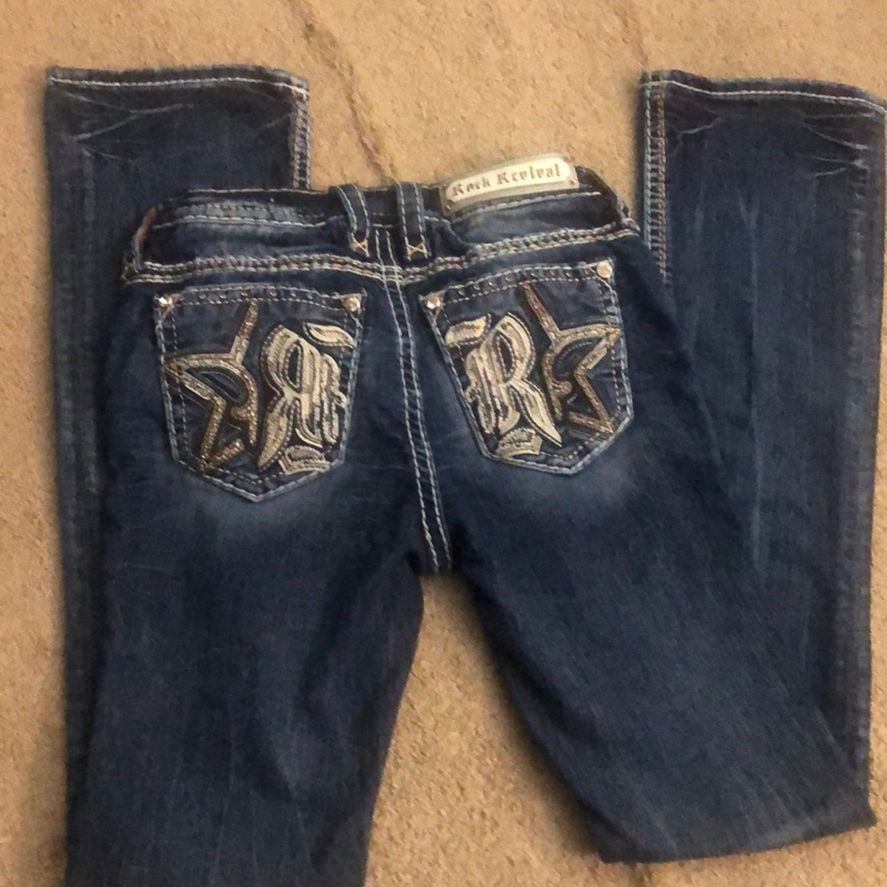 Womens Rock Revival Bootcut Jeans